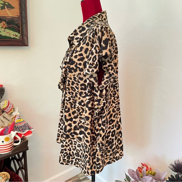 Calvin Klein Top Lucious Leopard! Ruffled Goodness! Size 2X - Picture 8 of 11